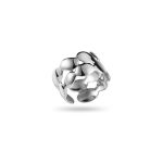 Bague Jonc Graphique avec Points Entrelacés “Talema”