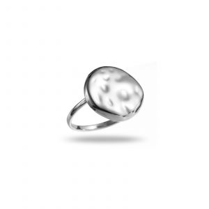 Bague au Motif en Cercle Martelé “Astraéa”